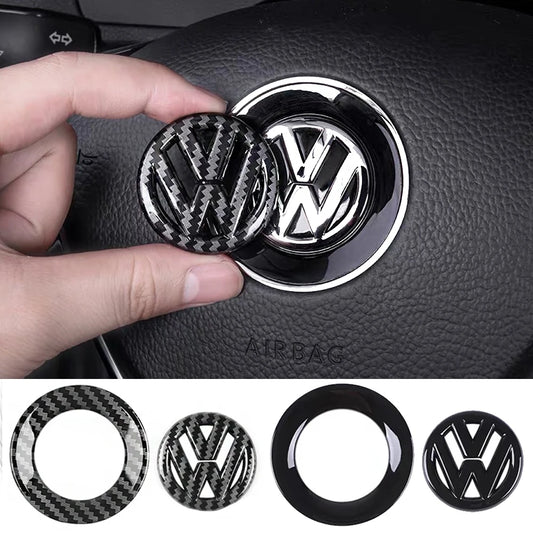 Volante LOGO Emblema ABS Decorazione Auto Adesivo Per VW Golf GTI Passat B8 Polo Jetta Beetle Tiguan accessori auto