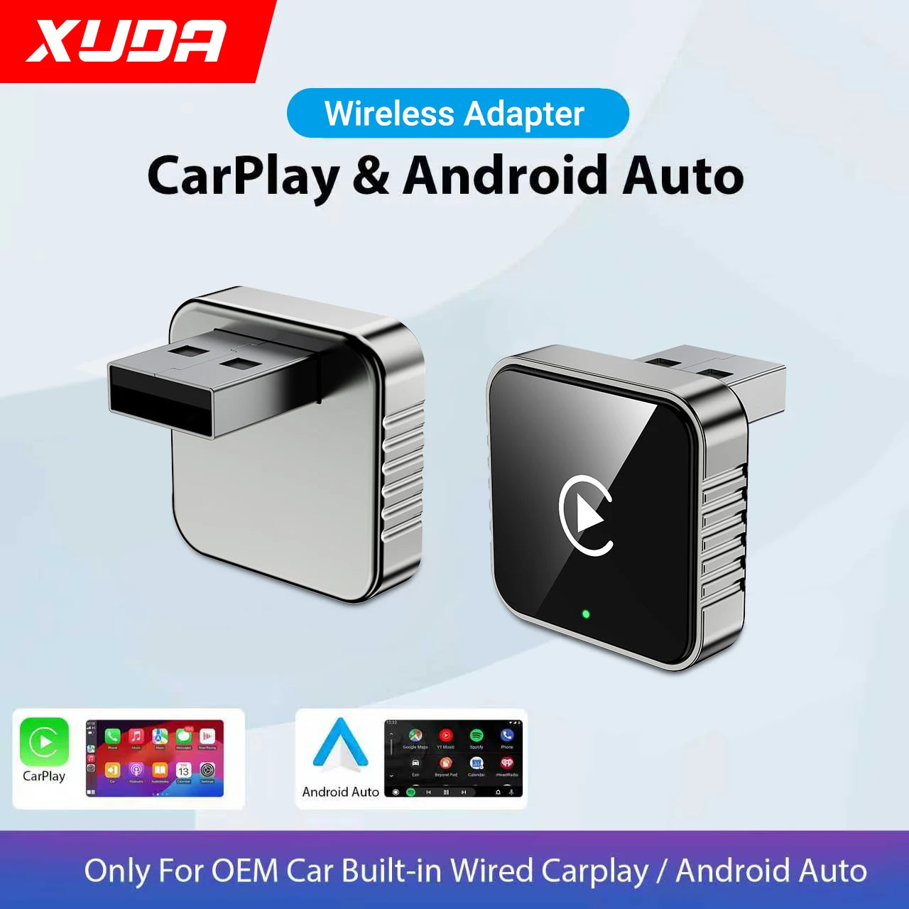 Adattatore Wireless CarPlay e Android Auto – Plug & Play XUDA