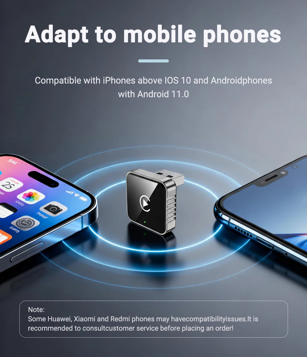 Adattatore Wireless CarPlay e Android Auto – Plug & Play XUDA