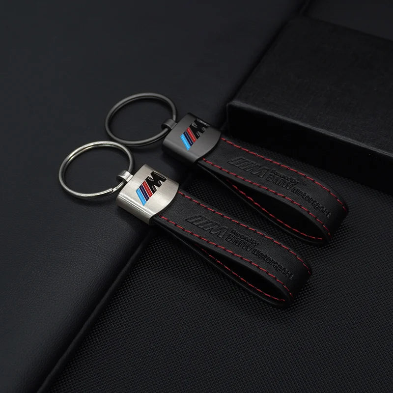 Leather key ring for BMW