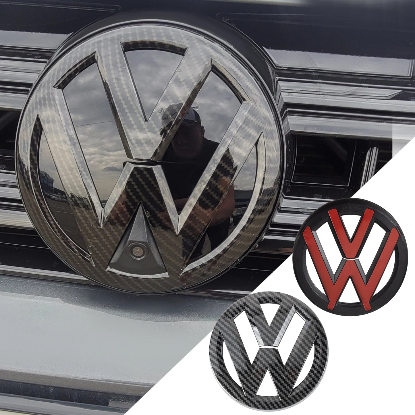 2 pezzi auto cofano anteriore griglia bagagliaio posteriore Volkswagen VW