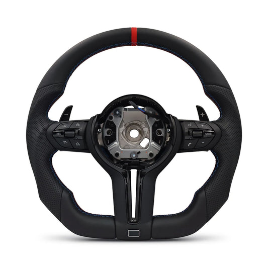 Volante sportivo M a fondo piatto per BMW F01 F06 F10 F11 F12 F20 F21 F22 F25 F26 F30 F31 F32 F33 F34 F36 M3 F80 M4 F82 M5 F90