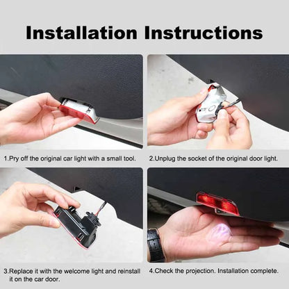 Proiettori logo porta auto a LED per VW Golf 5/6/7, R/GTI/GTD/GTE, Touareg, CC, Passat (B6 - B9), C6-C8