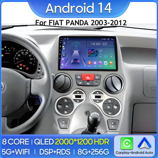 Car Radio For FIAT PANDA 2003 2004 2005 2006-2012 Navigation GPS Android Auto Stereo Multimedia Player Carplay Autoradio No 2din