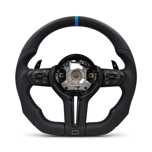Volante sportivo M a fondo piatto per BMW F01 F06 F10 F11 F12 F20 F21 F22 F25 F26 F30 F31 F32 F33 F34 F36 M3 F80 M4 F82 M5 F90