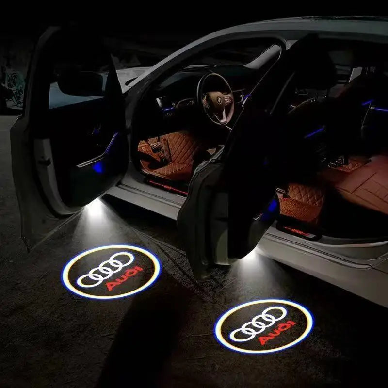 2pcs Led Porta Auto Benvenuto Luce Logo Proiettore Laser Per Audi A1 A3 A4 A5 A6 B5 B6 B7 B8 C5 C6 C7 A7 A8 Q3 Q5 8V Accessori Auto