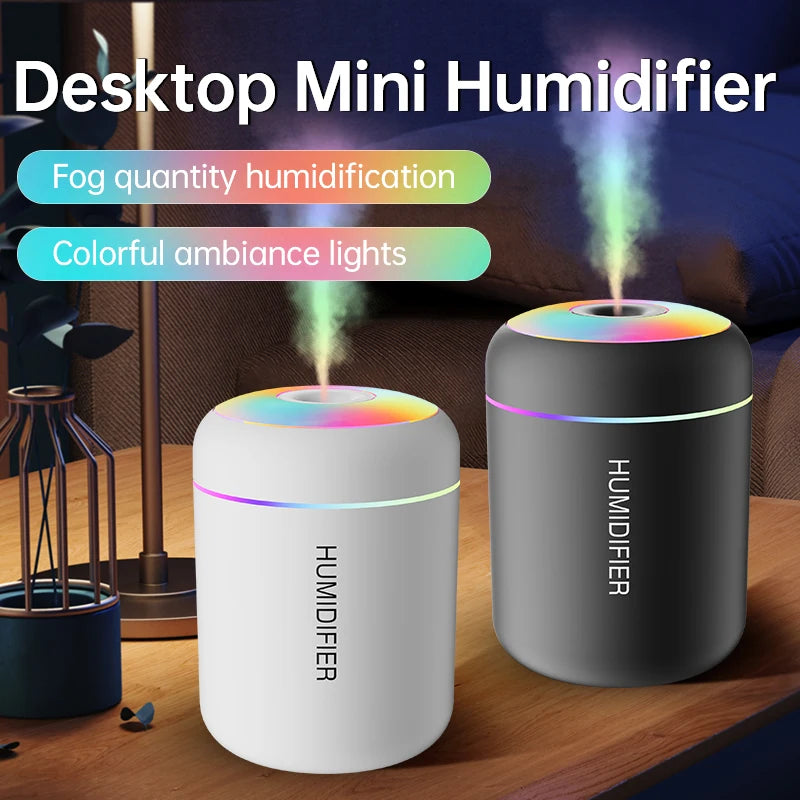 180ML Mini USB Humidifier Electric Aroma Diffuser Essential Oil Purifier Aromatherapy Mist Maker Car Lights