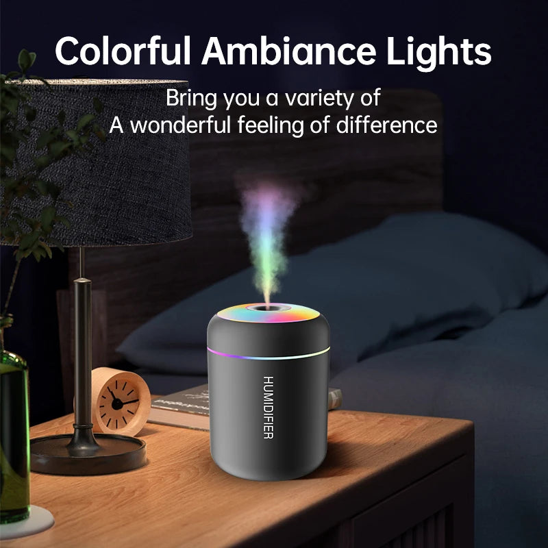 180ML Mini USB Humidifier Electric Aroma Diffuser Essential Oil Purifier Aromatherapy Mist Maker Car Lights